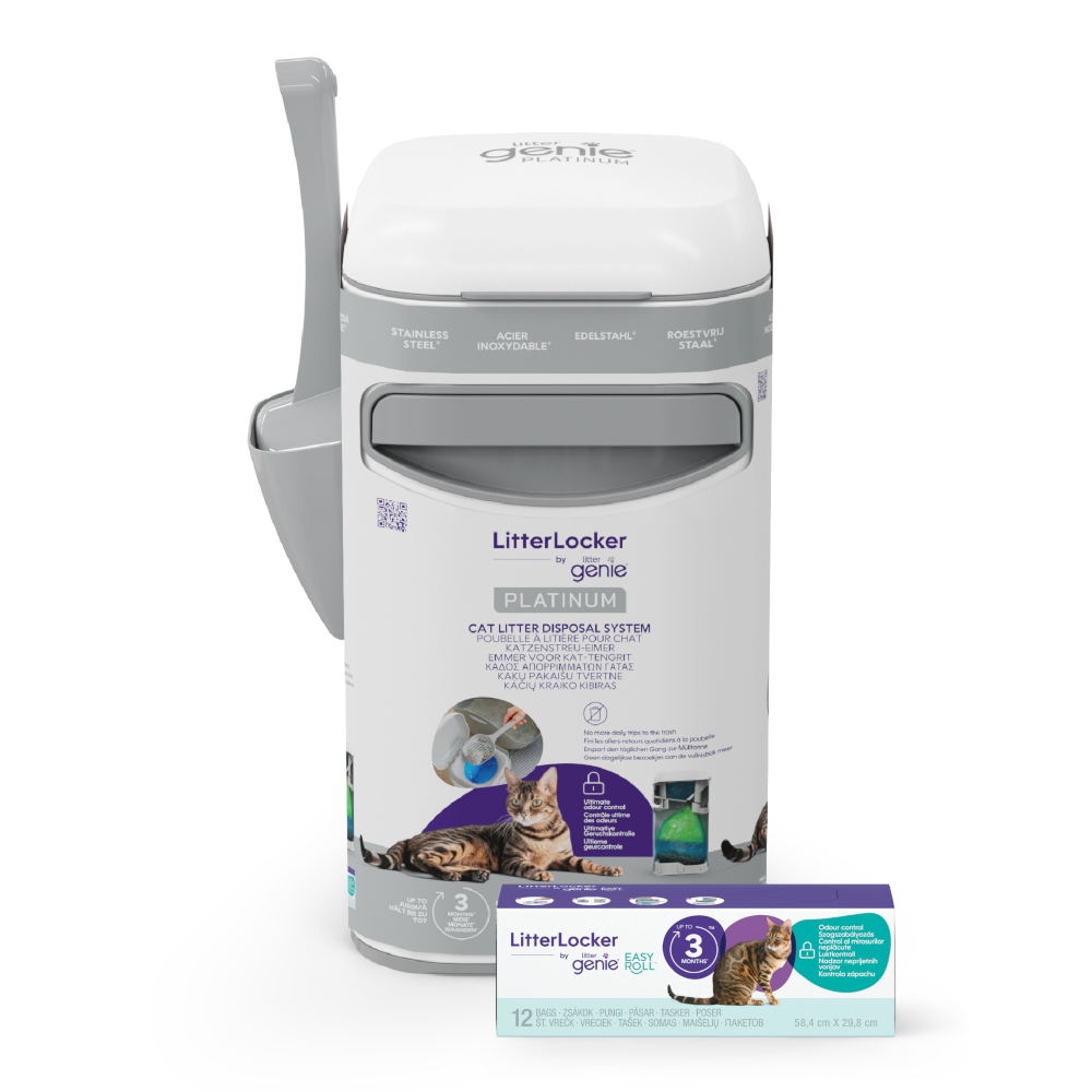 LitterLocker by Litter Genie® Platinum pojemnik na zużyty żwirek - LitterLocker® Platinum, biały (z jedną kasetą)
