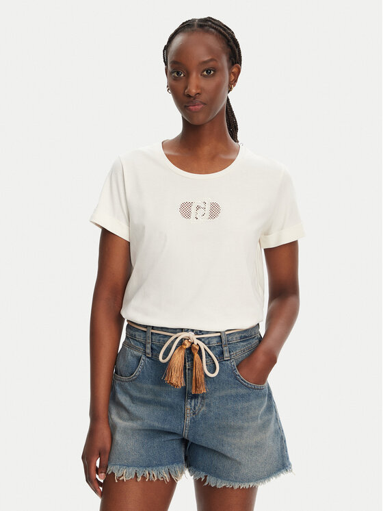 Liu Jo T-Shirt TA5180 JS923 M9248 Żółty Regular Fit