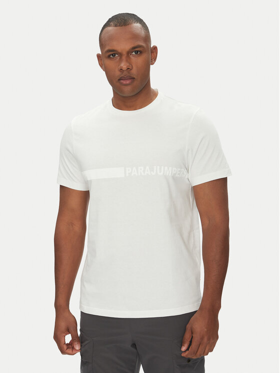 Parajumpers T-Shirt Space 25SMPMTSXF05 Biały Regular Fit