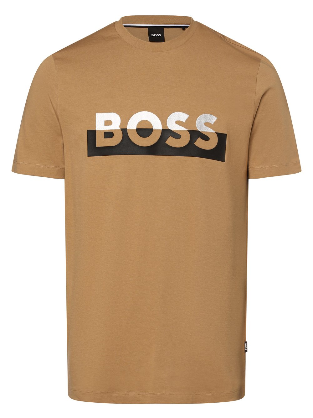 BOSS T-shirt męski Mężczyźni Bawełna brązowy, XXL