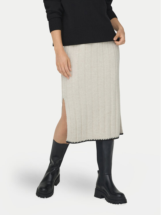 ONLY Spódnica ołówkowa Chick 15330190 Beżowy Regular Fit miniaturka