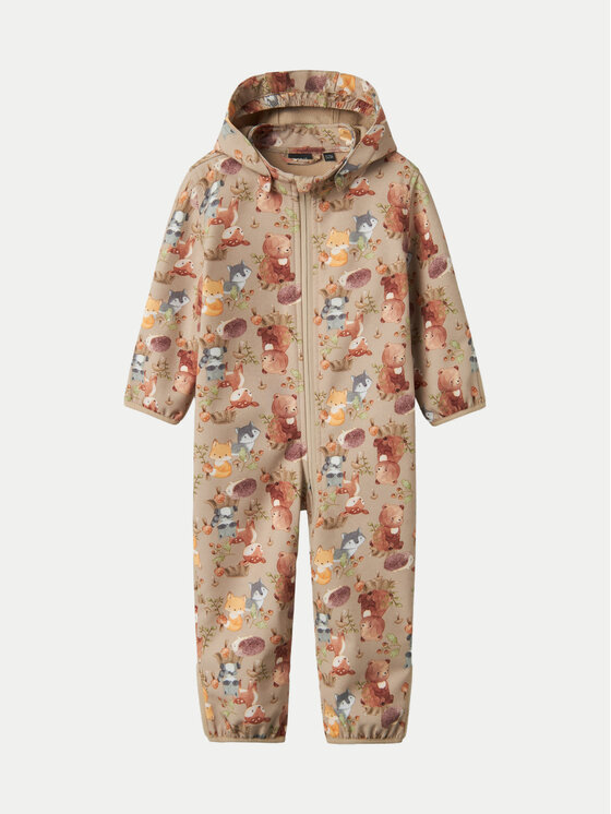 NAME IT Kombinezon softshell Alfa 13232337 Beżowy Regular Fit miniaturka