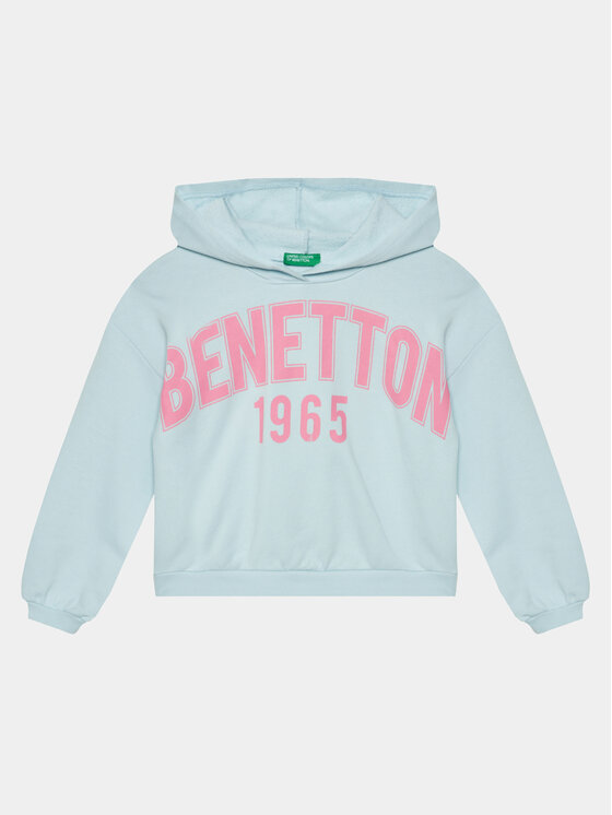 United Colors Of Benetton Bluza 3J68C203I Błękitny Relaxed Fit