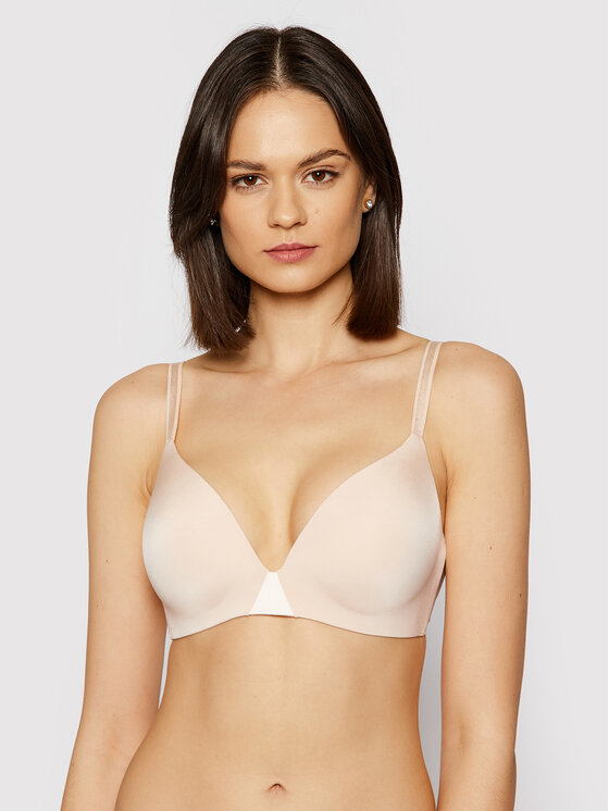 Chantelle Biustonosz bezszwowy Absolute Invisible Ohne Bugel C15G80 Beżowy