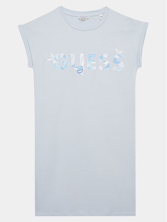 Guess Sukienka codzienna J4GK14 KAE23 Błękitny Regular Fit