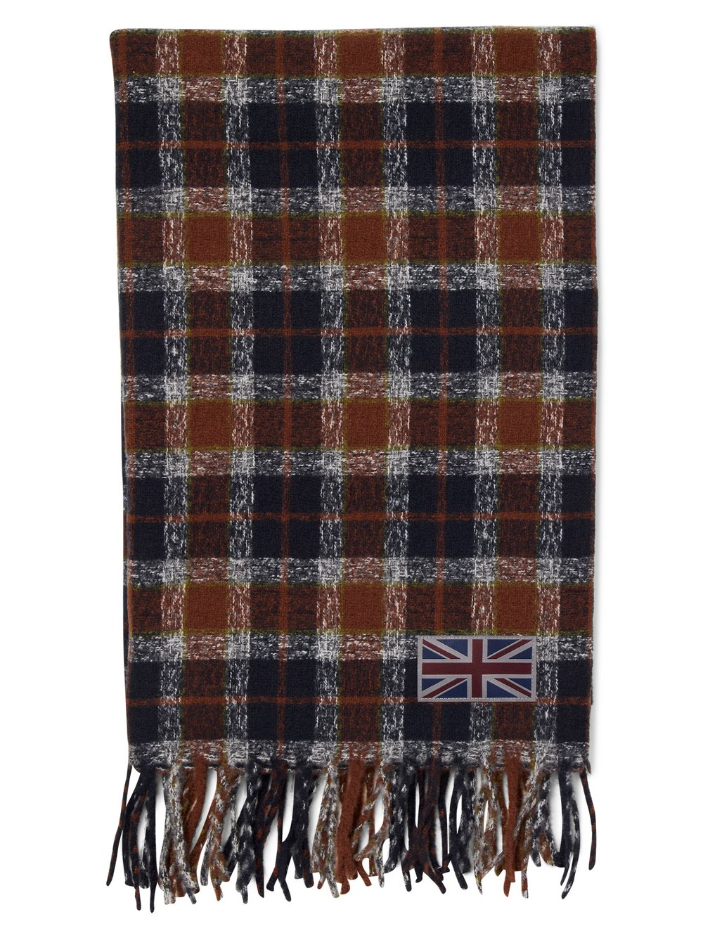 Finshley & Harding London Szalik męski Mężczyźni Sztuczne włókno brązowy|wielokolorowy|niebieski, ONE SIZE