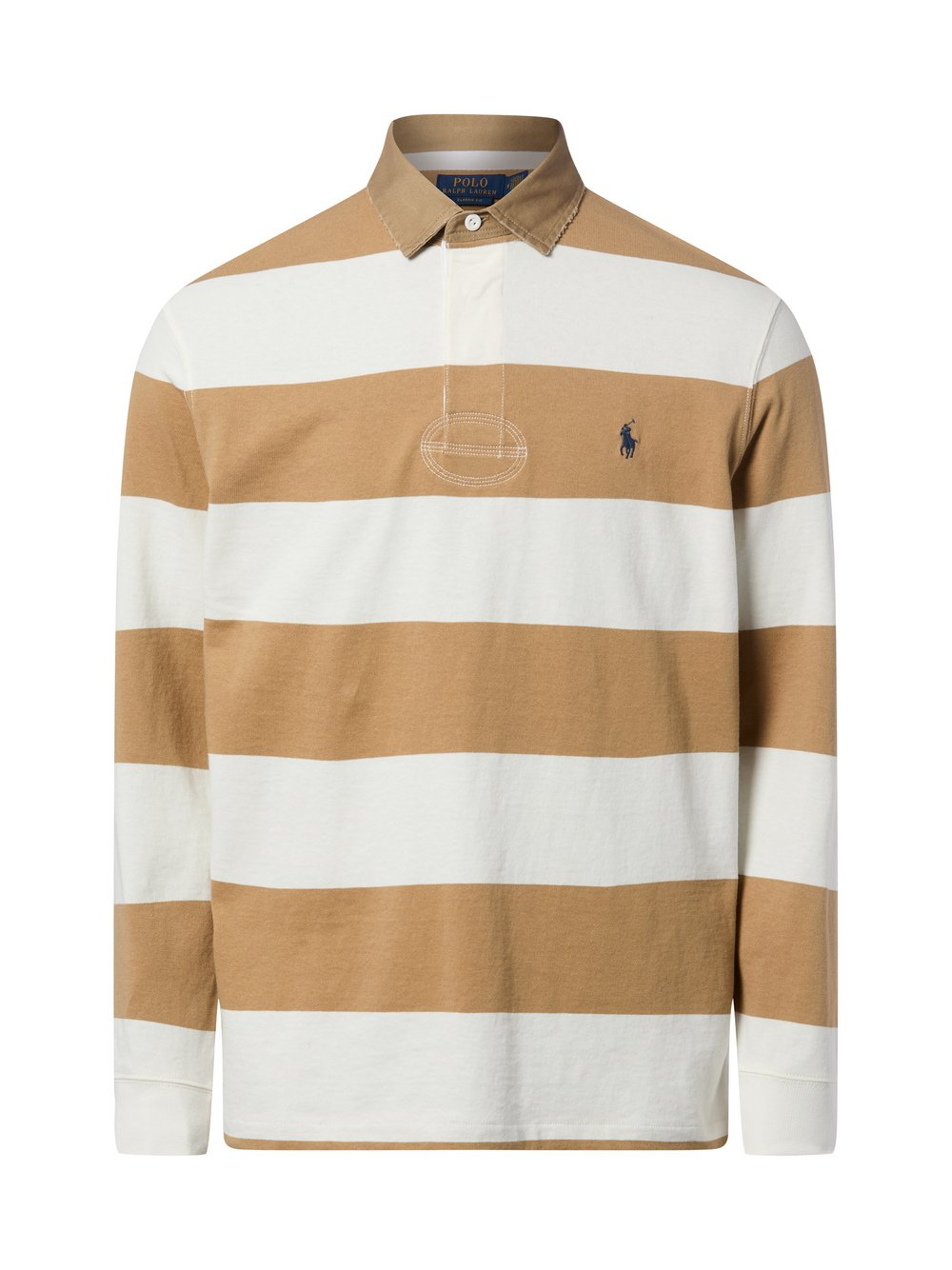 Polo Ralph Lauren Męska koszulka polo Mężczyźni Bawełna brązowy|biały, L