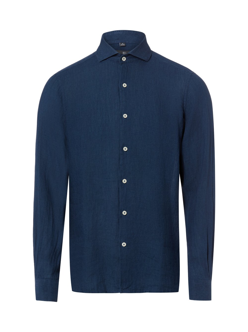 Nils Sundström Męska koszula lniana Mężczyźni Slim Fit len niebieski, XL