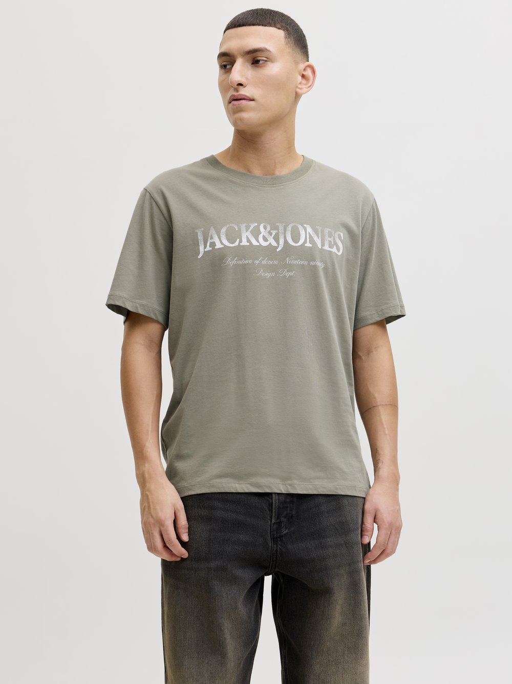 Jack & Jones Koszulka męska Mężczyźni Bawełna zielony, L
