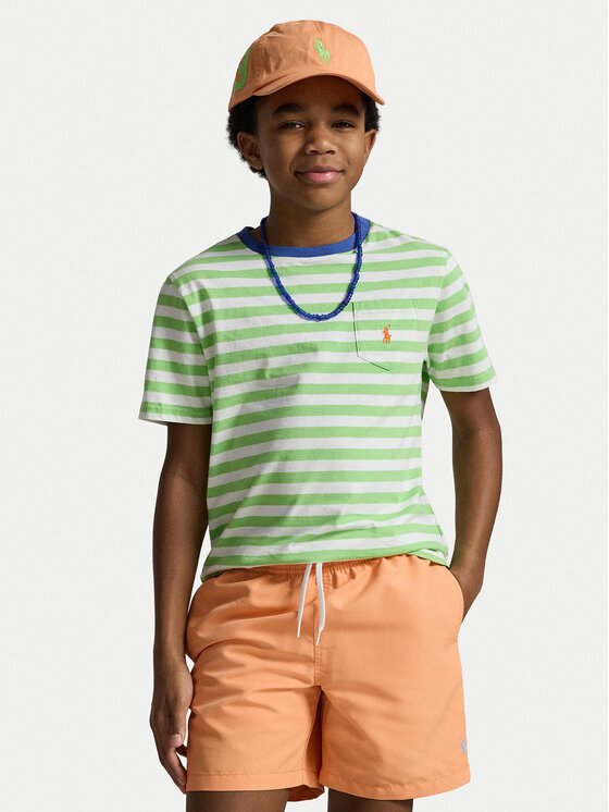 Polo Ralph Lauren T-Shirt 323B13586001 Zielony Regular Fit