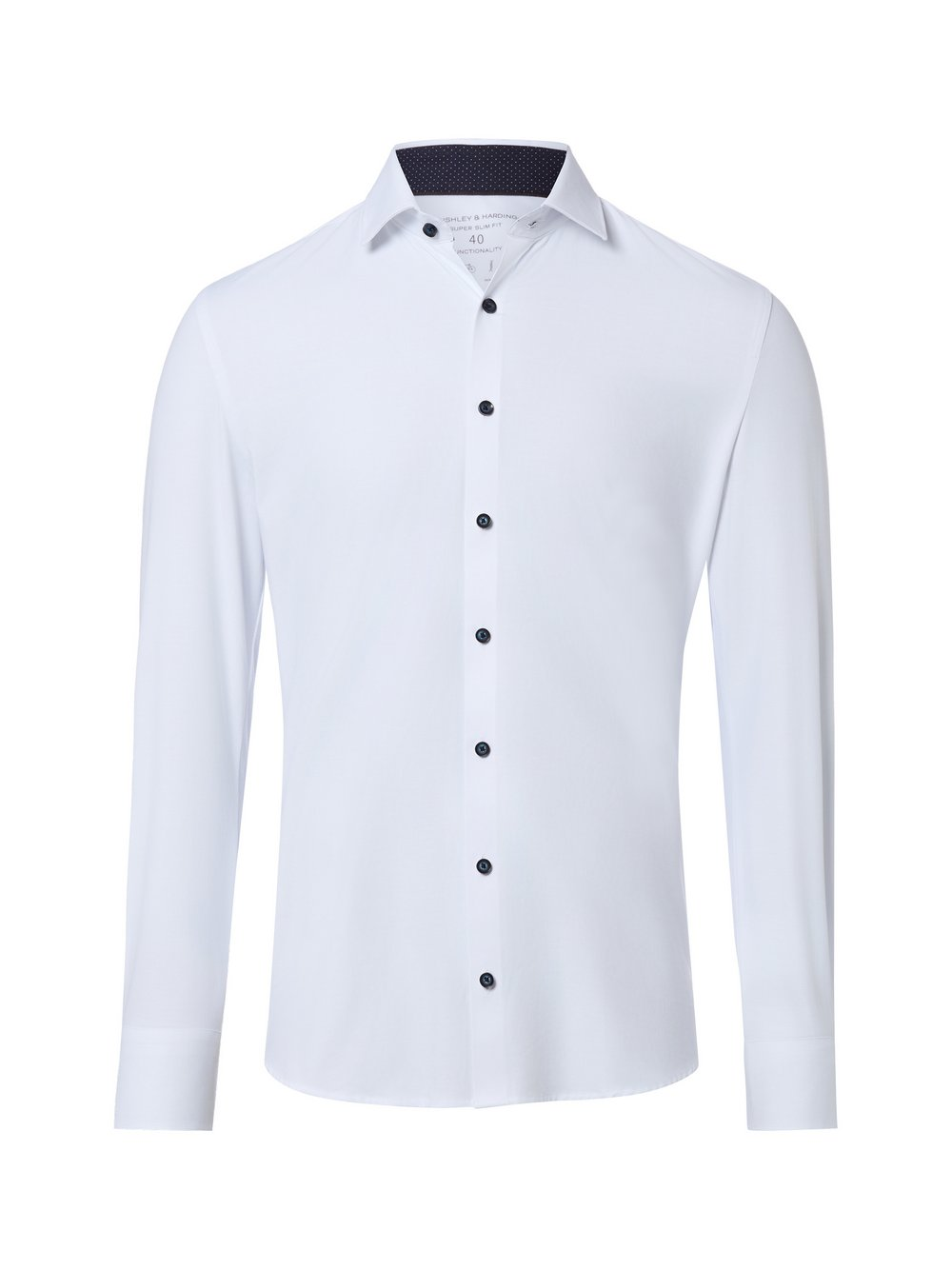 Finshley & Harding Koszula męska Mężczyźni Super Slim Fit biały, 45