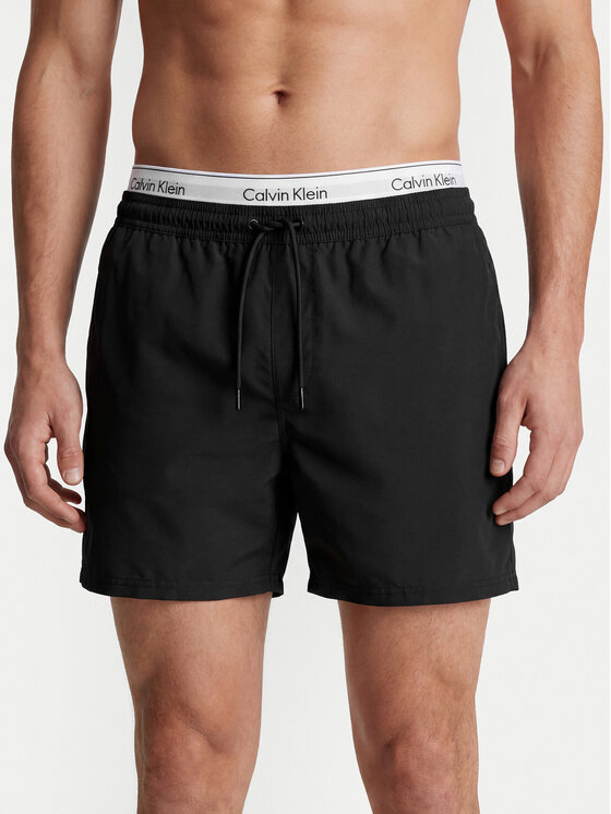 Calvin Klein Swimwear Szorty kąpielowe LV00N61024 Czarny Regular Fit