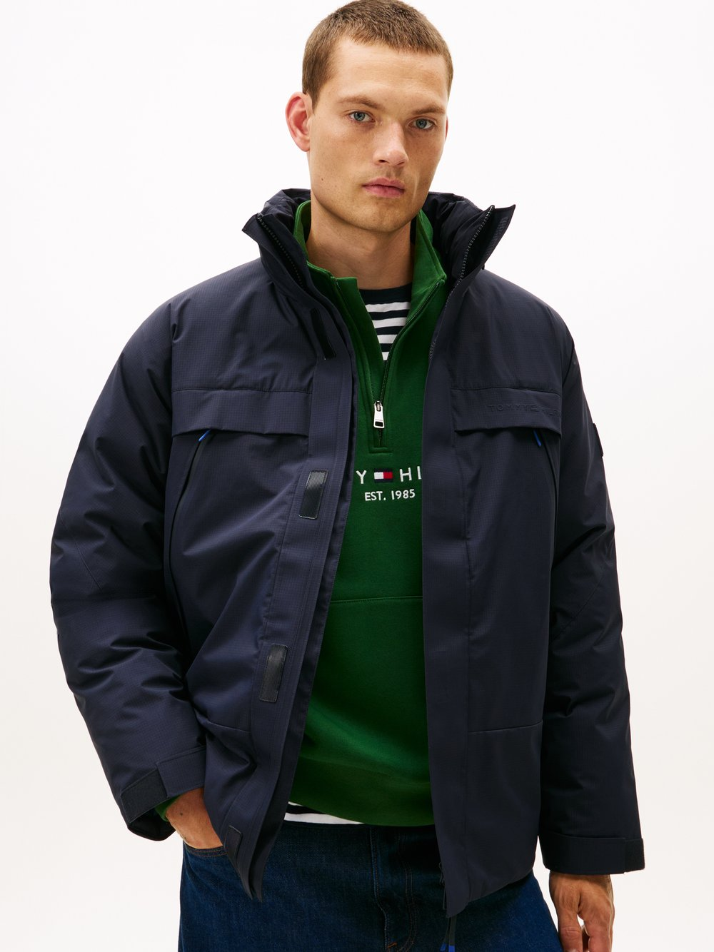 Tommy Hilfiger Męska kurtka outdoorowa Mężczyźni niebieski, L