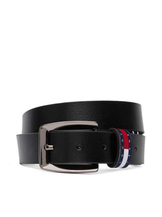 Tommy Jeans Pasek Tjw Bold Flag 3.0 AW0AW18099 Czarny