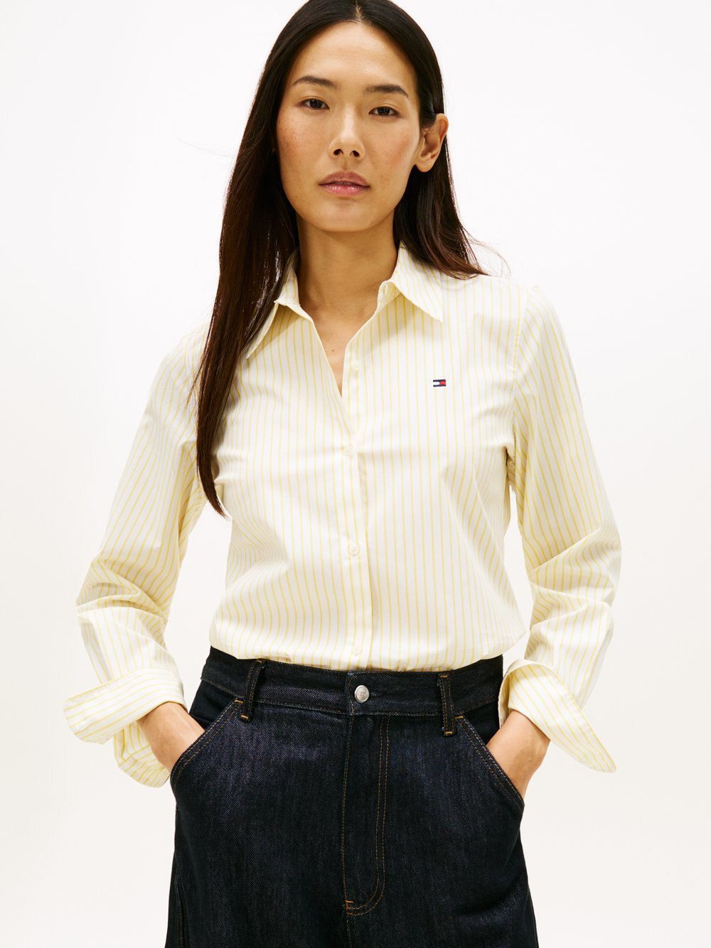 Tommy Hilfiger Bluzka damska Kobiety Bawełna żółty, 44