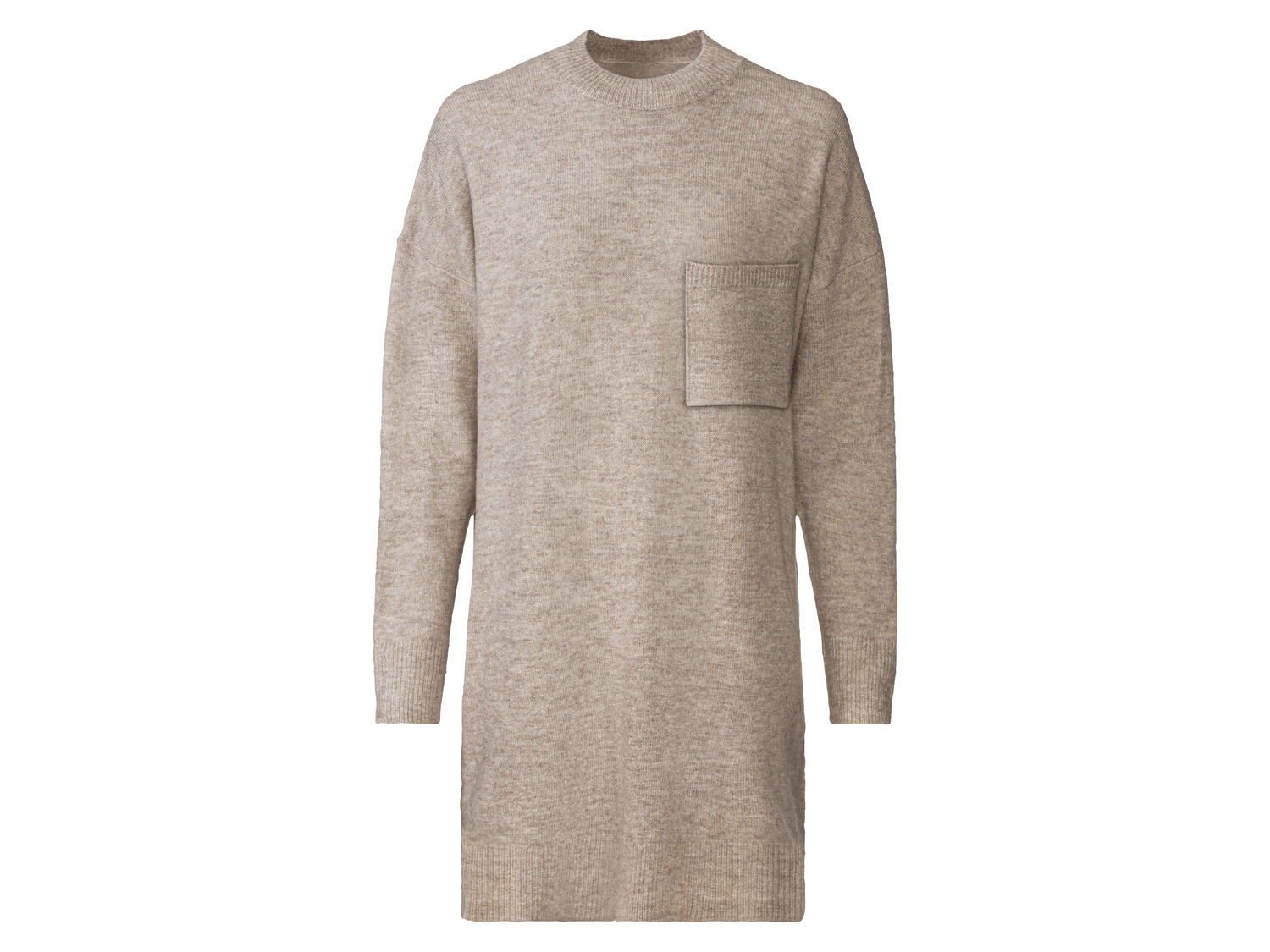 esmara® Sukienka oversize z dzianiny o grubym splocie damska (Beżowy, L(44/46))