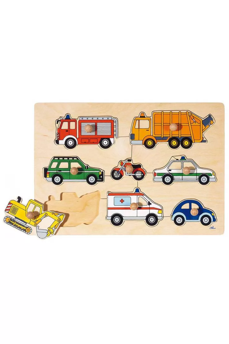 Puzzle z uchwytami. Pojazdy