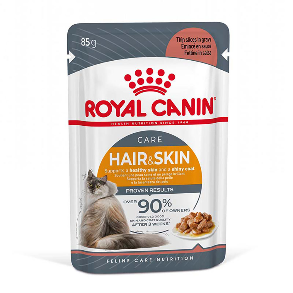 Uzupełnienie: Mokra karma Royal Canin - Hair & Skin Care w sosie, 12 x 85 g