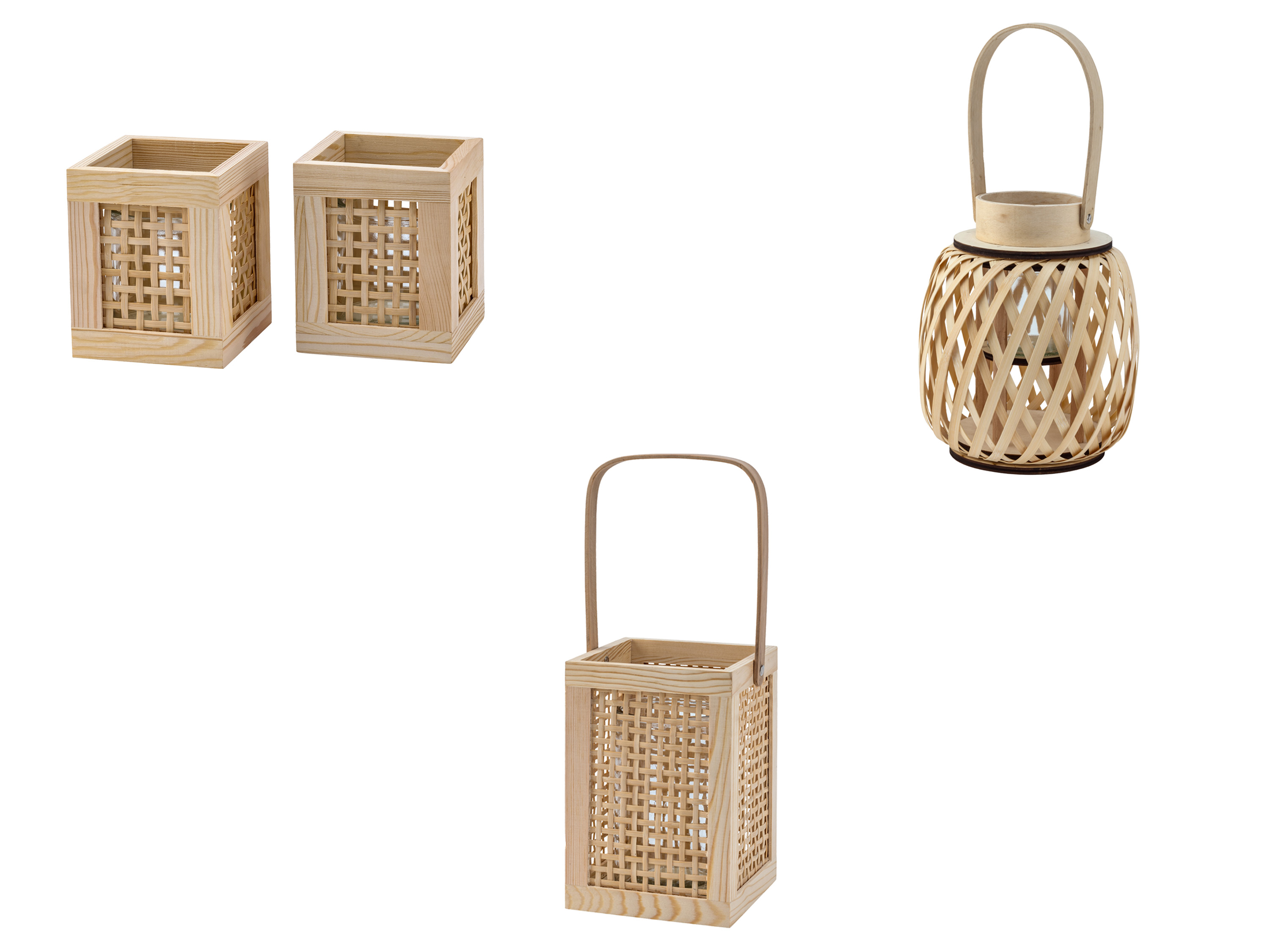 LIVARNO home Latarnia lub zestaw 2 latarni z drewna