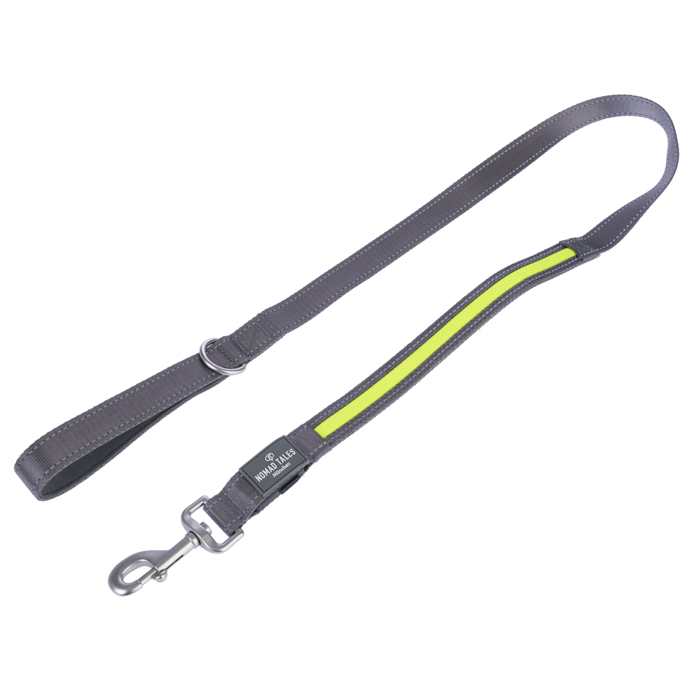 Nomad Tales Spirit USB LED smycz neonowa żółto-szara - Dł. 120 cm x szer. 25 mm