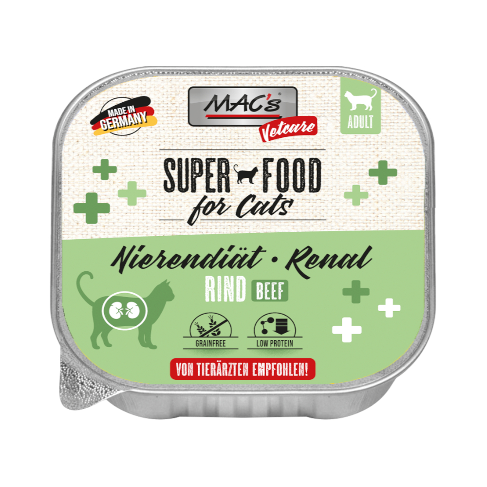 MAC's Vetcare Cat Nierendiät / Renal - Wołowina, 32 x 100 g