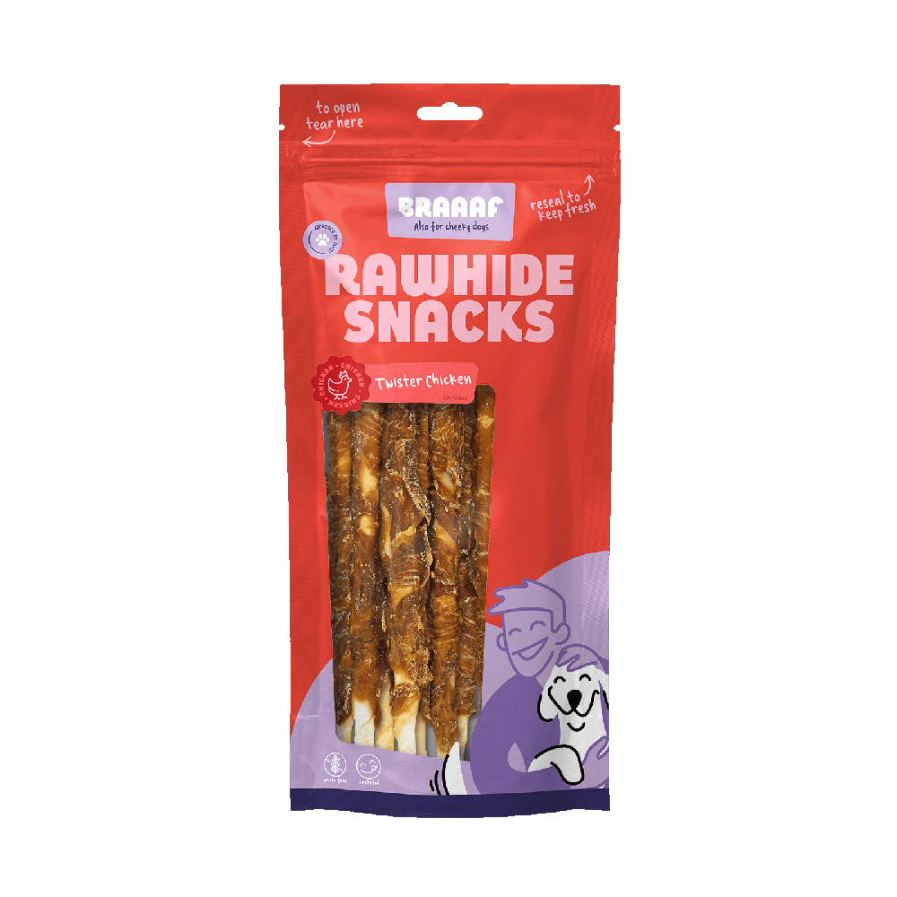 Braaaf Twisters z Kurczakiem - Opakowanie ekonomiczne: 2 x 25 cm (16 sztuk)