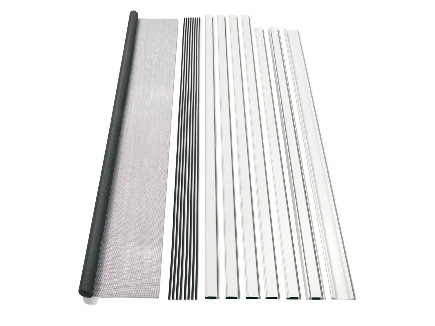 LIVARNO home Moskitiera aluminiowa na drzwi, 100 x 210 cm, biała, 2 szt.