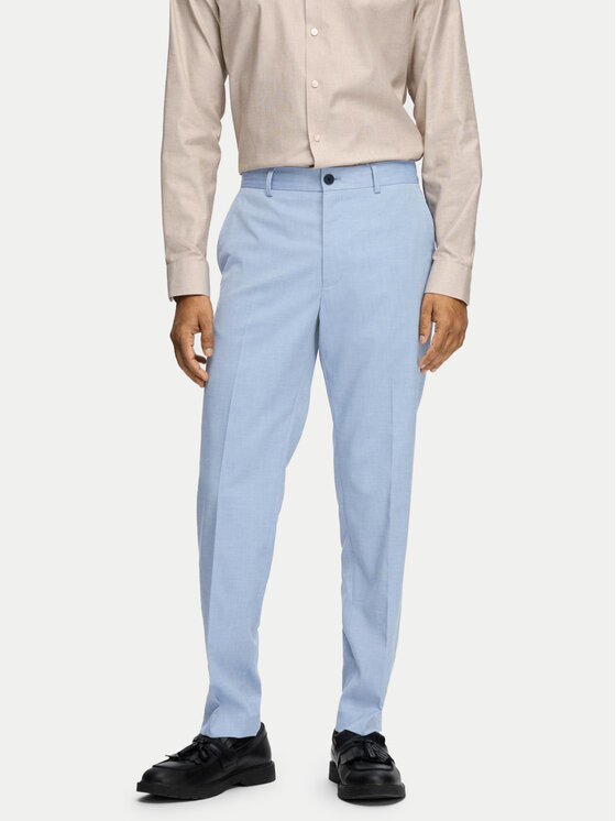 Selected Homme Spodnie garniturowe 16092419 Błękitny Slim Fit miniaturka