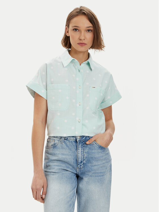Lee Koszula Utility 112350269 Niebieski Relaxed Fit