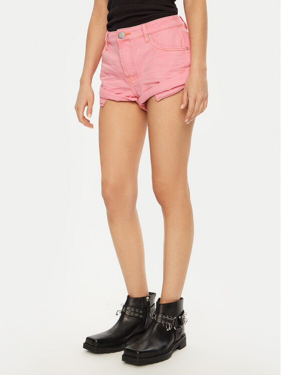 One Teaspoon Szorty jeansowe Bandits 26780 Różowy Regular Fit