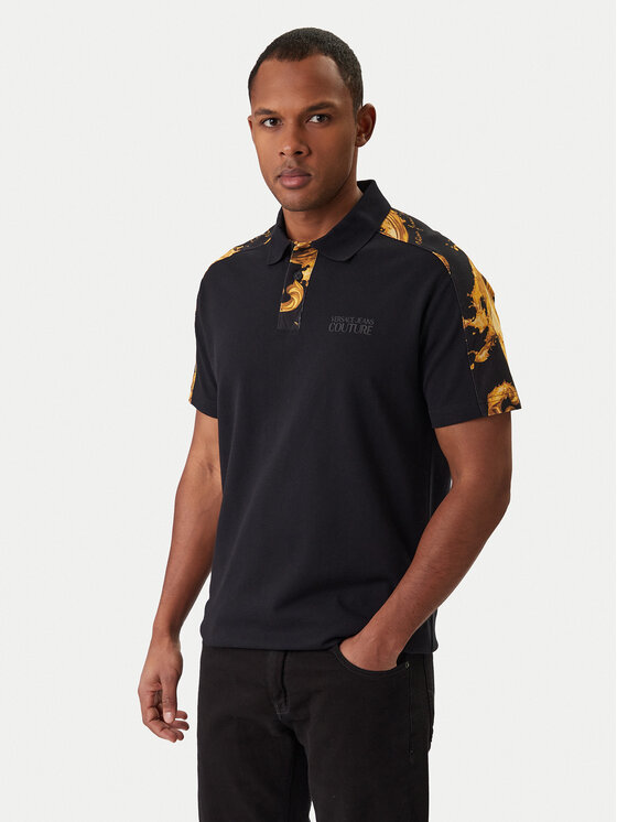 Versace Jeans Couture Polo 80GAG6R1 JS549 Czarny Regular Fit