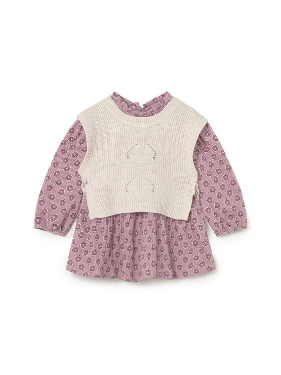 Mayoral Komplet sweter i sukienka 2913 Różowy Regular Fit