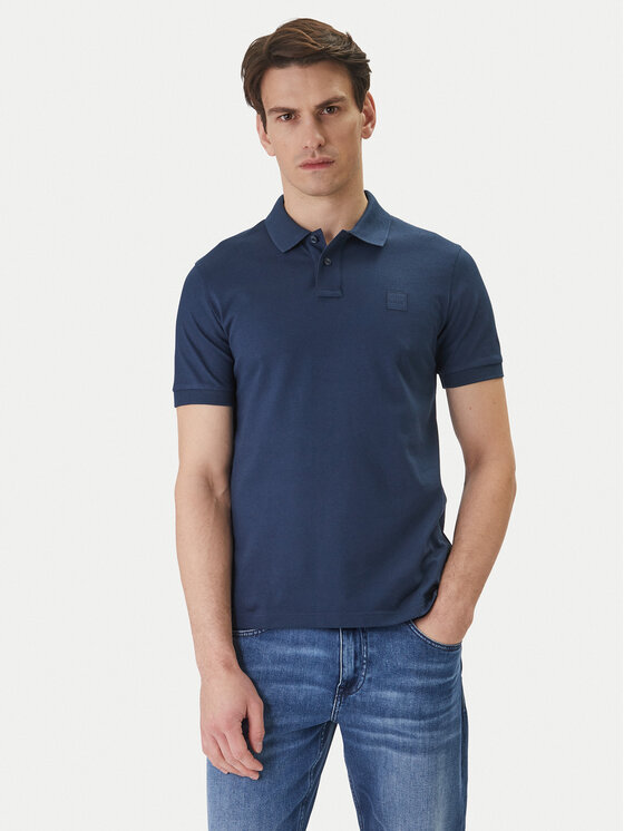 BOSS Polo Passenger 50507803 Granatowy Slim Fit