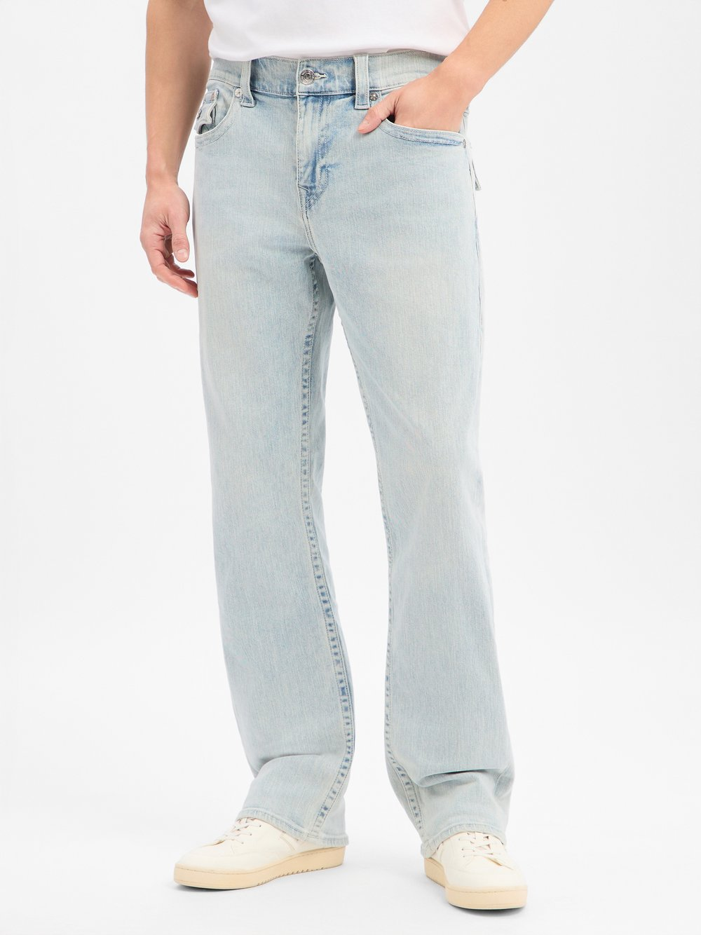 True Religion Dżinsy o prostym kroju - Ricky Mężczyźni Bawełna niebieski, 30-34