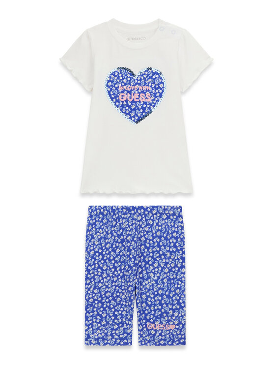Guess Komplet t-shirt i legginsy A6GG03 K6YW4 Niebieski Regular Fit