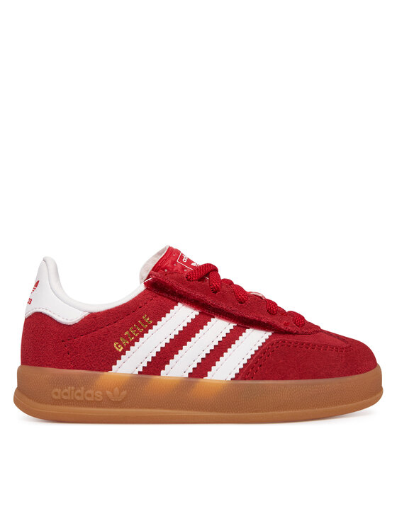 adidas Sneakersy Gazelle Indoor Comfort Closure Elastic Lace IH9132 Czerwony