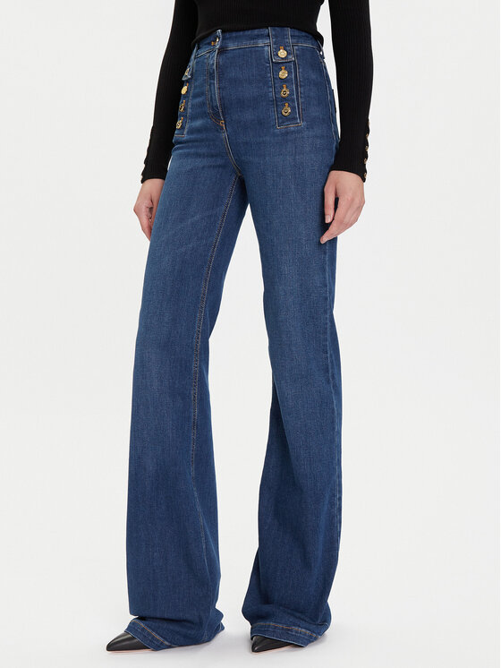 Elisabetta Franchi Jeansy PJ-02D-56E2-V440 Niebieski Regular Fit