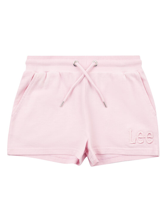 Lee Szorty materiałowe Acid Wash LEG5094 Różowy Regular Fit