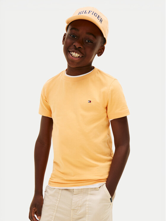 Tommy Hilfiger T-Shirt KB0KB06879 Pomarańczowy Regular Fit