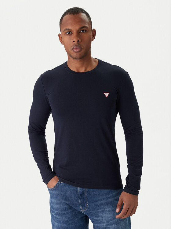 Guess Longsleeve M2YI28 J1314 Granatowy Slim Fit