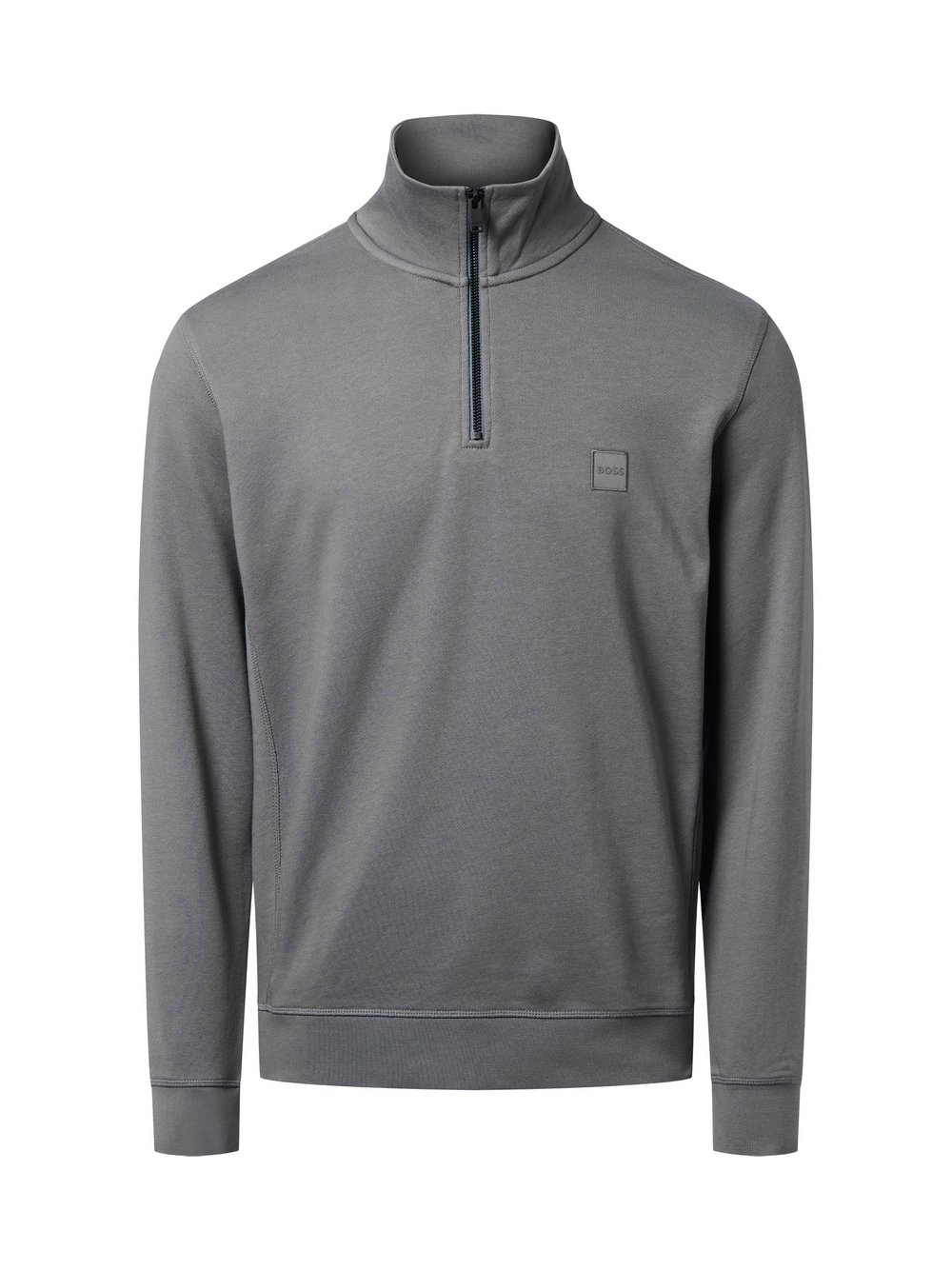 BOSS Orange Męska bluza nierozpinana Mężczyźni Materiał dresowy szary, S