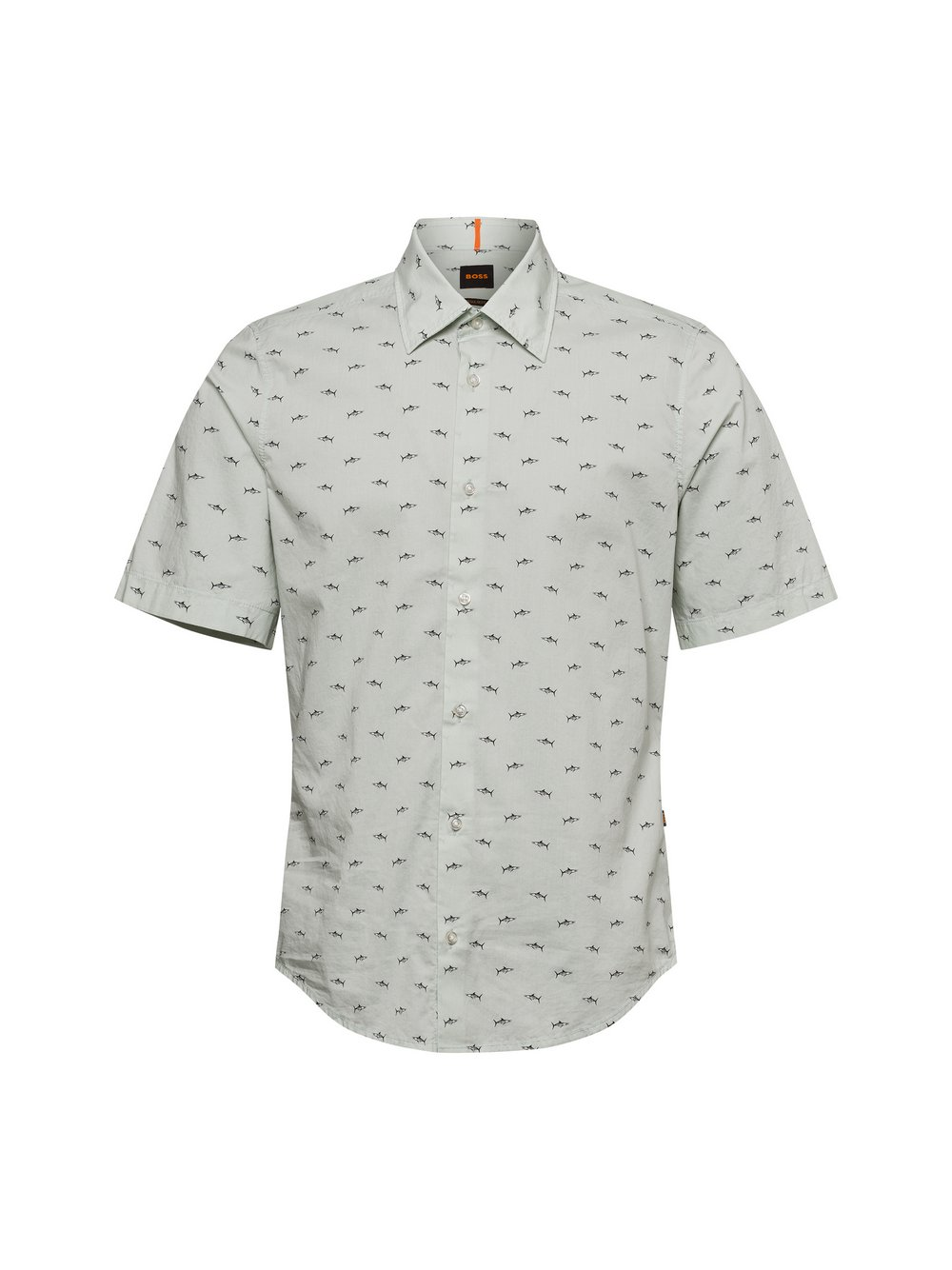BOSS Orange Męska koszula casual Mężczyźni Regular Fit Bawełna zielony, S