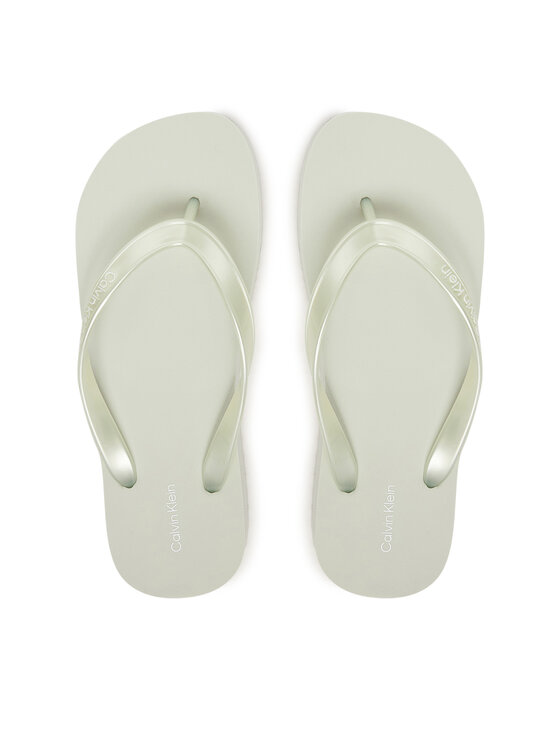 Calvin Klein Japonki Flatform Flip Flop Met Tpu HW0HW03120 Biały