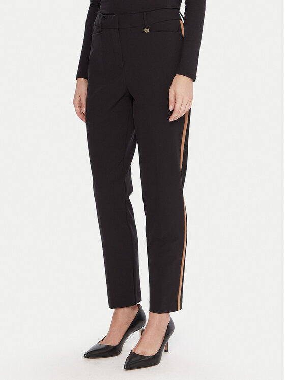 LOLA CASADEMUNT Chinosy LF2514021 Czarny Regular Fit