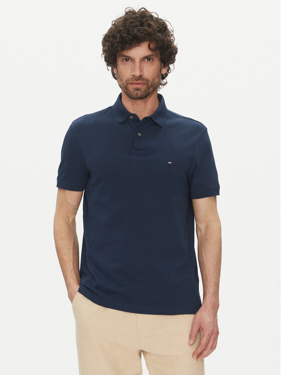 Tommy Hilfiger Polo 1985 MW0MW17770 Granatowy Regular Fit