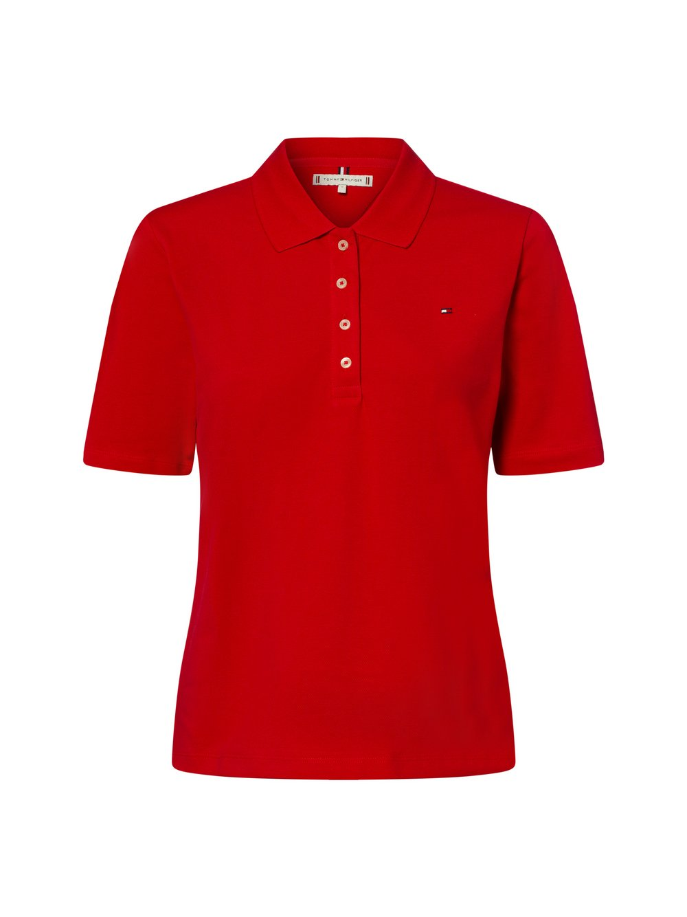 Tommy Hilfiger Damska koszulka polo Kobiety Bawełna czerwony, M