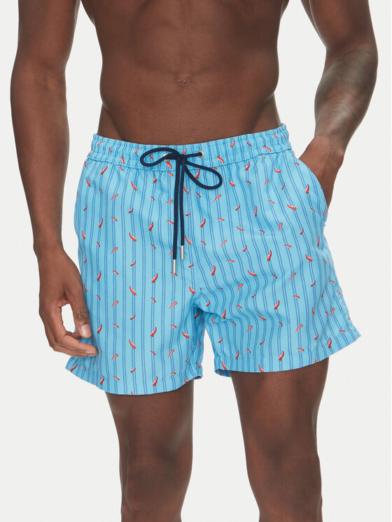 HOM Szorty kąpielowe Espelette 402993 Błękitny Regular Fit
