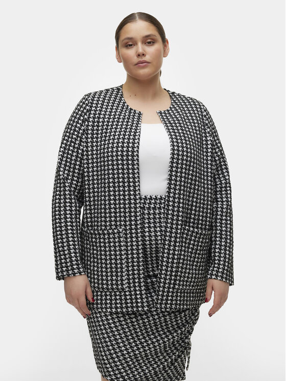 Vero Moda Curve Marynarka Bena 10302003 Czarny Regular Fit