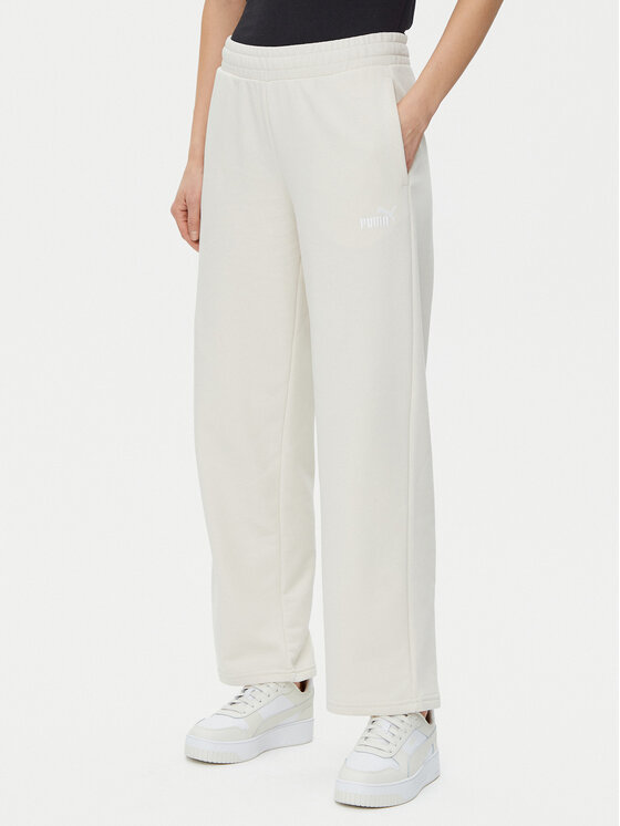 Puma Spodnie dresowe Ess Small No. 1 Logo 684979 Beżowy Straight Fit