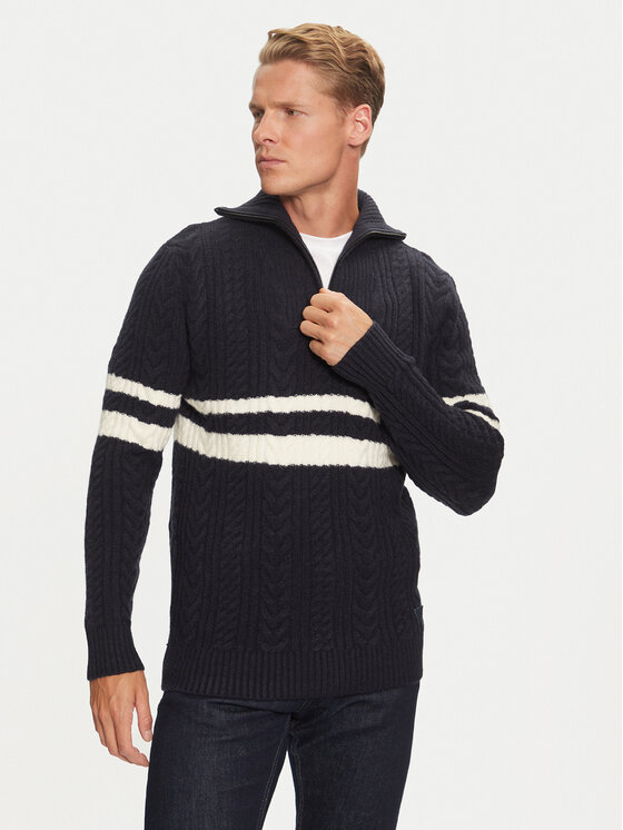 Guess Sweter M4BR12 Z3HA2 Granatowy Regular Fit